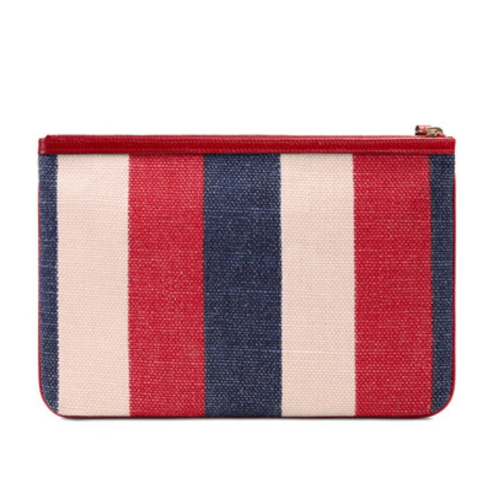 Linea Merida Striped Canvas Pouch Bag - Picture 2 of 7